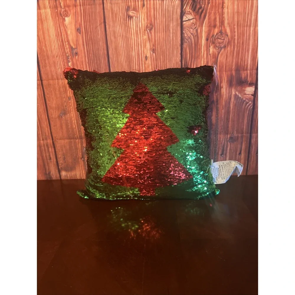 Decorative Pillow Christmas Tree - Throw Pillow Change Color Red And Green